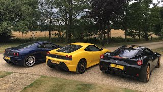 FERRARI 360 CS vs 430 SCUDERIA vs 458 SPECIALE  ROAD TEST FEATURING MR JWW [upl. by Boycie]