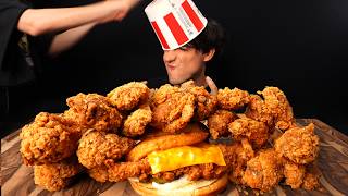 ASMR MUKBANG KFC FRIED CHICKEN WINGS amp CHICKEN SANDWICH WITH HASH BROWNIE  McBang ASMR Eating [upl. by Suter]