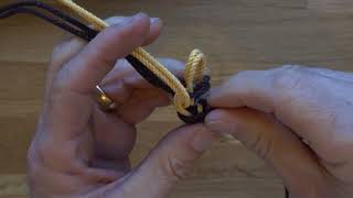 Starting loop for 8 strand Bell Rope or Key Fob [upl. by Genovera]