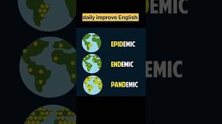 Difference bw pandemicendemic and epidemic in english englishshortsyoutubeshortsspokenenglish [upl. by Ocirederf]