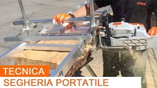 Segheria Portatile con Motosega Stihl [upl. by Cedar]