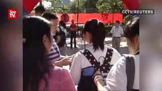 Nine million students start Chinas college entrance exam [upl. by Telocin]