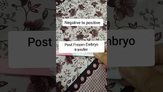 Positive pregnancy test just 6 days after Frozen Embryo Transfer ivf embryotransfer ivfinindia [upl. by Rabka]