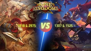 RoK Rise of Kingdom 1818 amp 2975 vs 1307 amp 1525  Pass 4 4 riseofkingdoms kvk C12046 [upl. by Amadis]