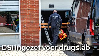 Politie doet inval in loods in Emmen mogelijk drugslab ontdekt [upl. by Eilatam]