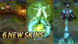 6 NEW FRIGHT NIGHT SKINS PREVIEW  League of Legends [upl. by Enyrehtac894]