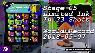 Splatoon Limited Ink World Record 33 Shots Worth of Ink Stage 05 Floating Sponge Garden [upl. by Afatsom486]