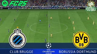 Club Brugge vs Borussia Dortmund  UEFA Champions League 2425 Full Match All Goals  FC 25 [upl. by Antonella]