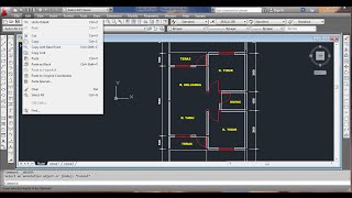 CARA MEMBUAT DENAH RUMAH DENGAN AUTOCAD [upl. by Barris]