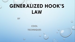 Generalized hooks law in hindi  generalized hookes law [upl. by Goldshell]