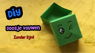 MAKKELIJK KNUTSELEN Doosje knutselen met papier  Origami MET UITLEG [upl. by Wileen]