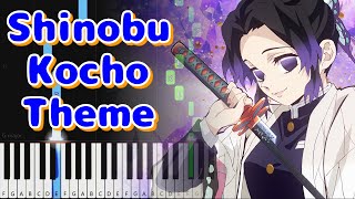 Shinobu Theme【鬼滅之刃 EP18 BGM Kimetsu No Yaiba 】 EASY Piano Tutorial animelovemen [upl. by Ilahsiav]