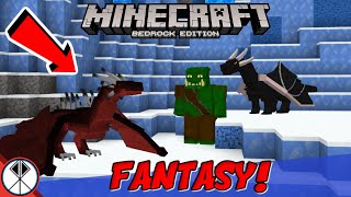 Minecraft EXPANSIVE FANTASY Addon MCPEXboxBedrock Dragons [upl. by Dylan484]