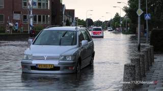 Wateroverlast in delen van Twente straten in Haaksbergen blank [upl. by Cirtemed953]