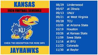 2024 Kansas Jayhawks Football Schedule [upl. by Sev]