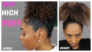 COMMENT BOUCLER SES CHEVEUX CRÉPUS 4B4C FACILEMENT  AFRO PUFF [upl. by Honebein]