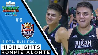 MPBL HIGHLIGHTS RONNIE ALONTE 11 PTS 511 FGS [upl. by Darnell]