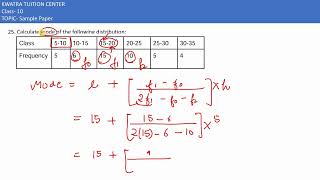 25 Calculate mode of the following distribution Class 510 [upl. by Yager774]