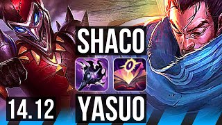 SHACO vs YASUO MID  617 Dominating  EUW Diamond  1412 [upl. by Adnawed]