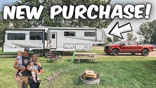 WE BOUGHT A 5TH WHEEL CAMPER ALLIANCE AVENUE 37MBR [upl. by Elah312]