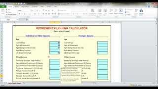 Retirement Planning Calculator RPC  Tutorial [upl. by Enenaj434]