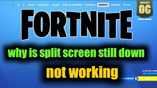 split screen still down Fortnite  why is Fortnite split screen not working [upl. by Landbert]