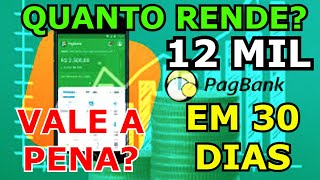 Quanto Rendeu 12 Mil Reais em 30 Dias no CDB 110 Pagbank BrasilTechTutor [upl. by Arbe]