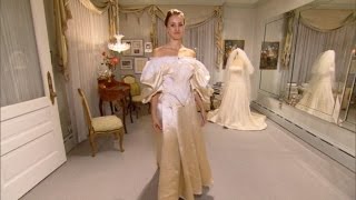 Watch Bride Say I Do Wearing Familys 120YearOld Wedding Dress [upl. by Ynetsed237]