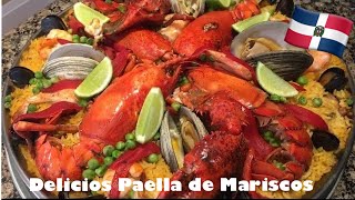 Receta de Paella de Mariscos estilo Dominicana [upl. by Worra]