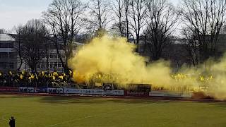 02042018 SpVgg Bayreuth  1860 München 21 TotoPokal Pyro Smokeboms Support Stummung [upl. by Petey]