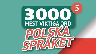 🎧 POLSKA ORD – DEL 5  300 viktigaste orden 🔔 [upl. by Adnirb]