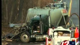 Tractor trailer accident causes detours [upl. by Denyse]