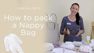 How to Pack a Nappy Bag  Purebaby [upl. by Lierbag]