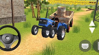 Indian Tractor Driving 3D गाड़ी वाला गेम  अच्छा गेम खेलने वाला Tractor Gameplay  indian game 1803 [upl. by Pamelina]