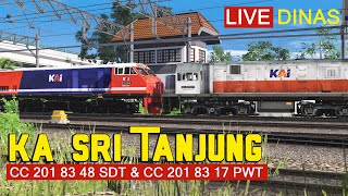 Dinas Lokomotif Merah Biru CC 201 83 48 SDT KA Sri Tanjung [upl. by Aiouqahs]