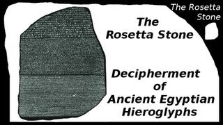 Decipherment of Egyptian Hieroglyphics Champollion amp Rosetta Stone history education online [upl. by Cavuoto522]