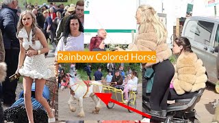 Speed Fast Lane Appleby Horse Fair Women and Horses on Carriage Cart [upl. by Irrek]