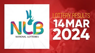 NLB Live Lottery Draw 20240314  0930 PM [upl. by Atnwahsal]