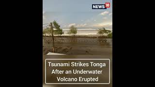 Hunga Tonga Volcano Eruption Live Tsunami Strikes As Aftermath  Shorts  Viral Video  CNN News18 [upl. by Ankeny]