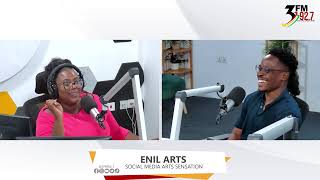 Time with Social media arts sensation Enilart on 3Lounge with Aj AkuokoSarpong [upl. by Sissel]