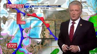 First Alert Action Day Dry tonight in Denver but snow and cold move in tomorrow afternoon [upl. by Sieber]