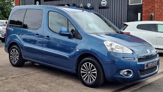 2013 13 Peugeot Partner Horizon SE 16HDi WAV 5Dr in Kyanos Blue 22k Miles 9 Services AC £8000 [upl. by Tshombe]