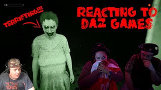 REACTING TO DAZ GAMES  PLAY A RUSSIAN HORROR GAME THIS WAS TERRIFYING [upl. by Mettah]