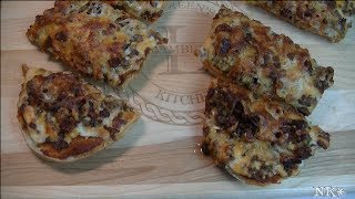 Bacon Cheeseburger French Bread Pizza Recipe Noreens Kitchen [upl. by Nanji]