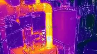 FLIR Infrared Video of Steam Boiler Heating Up [upl. by Thesda]