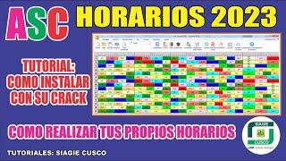 ASC Horarios 2023 🔴 COMO INSTALAR y COMO REALIZAR tus Horarios Actualizado paso a paso [upl. by Richella]