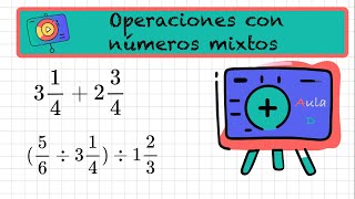 Operaciones de fracciones mixtas [upl. by Arfihs276]