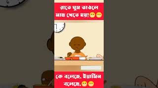 রাতে ঘুম ভাঙলে মাছ খেতে হয় shorts trending cartoon bangla [upl. by Suiraj680]