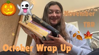 OCTOBER READING WRAP UP AND NOVEMBER TBR  Realistic [upl. by Vezza]