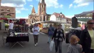 Weissenburg Elsass Frankreich Wissemburg Alsace France Markt 9  2012 Clip 15 [upl. by Conlan]